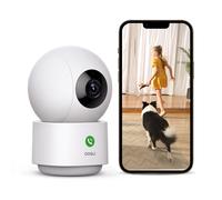 Aosu 2K Caméra Surveillance WiFi Intérieure, Caméra Intérieure, Vision Nocturne HD 10m, 5G/2.4 GHz WiFi, Détection des Humains et