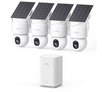 aosu D1 Max 4K Caméra Surveillance WiFi Extérieure sans Fil, Kit 4 Caméras | 8MP Caméra Solaire, PTZ 360° PIR + IA Suivi Auto Détection Personnes Véhicules, Stockage Extensible, Vision Nocturne Couleur