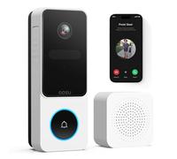 AOSU Sonnette sans Fil avec Caméra, 2K HD Sonnette sans Fil Exterieur Etanche, Vue de la Tête aux Pieds, Détection Humaine PIR, 2.4G WiFi, Audio Bidirectionnel, Compatible avec Alexa