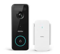 aosu Sonnette sans Fil avec Caméra HD 5MP, Sonnette sans Fil Exterieur Etanche avec Pile, Sonnettes Vidéo avec Radar et PIR détection, Wi-FI 5/2,4 GHz, Angle Ultra Large de 166°