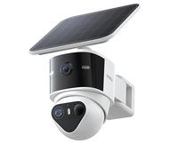AOSU T2 Pro 3K Camera Surveillance WiFi Exterieure Sans Fil Solaire, Double Caméra 5MP 360° PTZ + 170° Grand Angle Sans Angle Mort, Zoom 8X Vision Nocturne TrueColor, Détection IA et Suivi Automatique