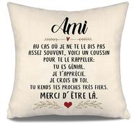 Aosumin Housse de Coussin Ami pour Anniversaire Noël Cadeau Amis Au Cas où Je ne Te Le dis Pas Assez Souvent Voici Un Coussin pour Te Le rappeler Tu ES génial Je t’apprécie Je Crois en toi (ami-a)