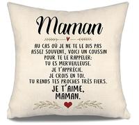 Aosumin Housse de Coussin Maman Anniversaire Fête des Mères Cadeau de Noël Voici Un Coussin pour Te Le rappeler Tu ES Merveilleuse Je t’apprécie Je Crois en toi Je t’Aime Maman (Maman-a)