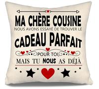 Aosumin Ma chère cousine Nous Avons essayé de trouver Le Cadeau Parfait pour toi mais tu Nous as déjà Housses de Coussin rigolotes pour Femmes Filles Cadeau d'anniversaire Cadeau de Noël (cousine-b)