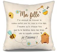 Aosumin Ma Fille J’AI essayé de trouver Le Cadeau Parfait pour toi mais tu m’as déjà Housses de Coussin pour la Fille de Maman Papa Cadeau Amusant Anniversaire Graduation Cadeau de Noël (Fille-a)