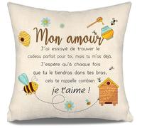 Aosumin Mon Amour J’AI essayé de trouver Le Cadeau Parfait pour toi mais tu m’as déjà Housses de Coussin pour la Femme Le Mari C'est Un Cadeau Amusant pour la Saint-Valentin Noël(Mon Amour-a)