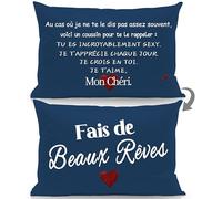 Aosumin Voici Un Coussin pour Te Le rappeler Tu ES Incroyablement Sexy Je Crois en toi Je t’Aime Mon Chéri Taies d'oreiller Double Face pour Petit ami Mari Anniversaire Saint-Valentin Cadeau de Noël