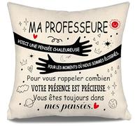 Aosumin Voici Une pensée chaleureuse pour Vous rappeler Combien Votre présence est précieuse Housse de Coussin pour Les professeures Anniversaire Noël Journée des Enseignants Cadeau de Fin d'études