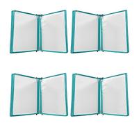 Aosyax Lot de 4 Porte-documents Muraux Suspendus, Organiseur Mural pour Documents A4, 5 Panneaux d'Affichage Transparents par Unité (Soit 20 Panneaux au Total), Verts