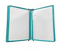 Aosyax Porte-documents Mural à Suspendre, Organiseur Mural pour Documents A4, 5 Panneaux d'Affichage Transparents, Vert