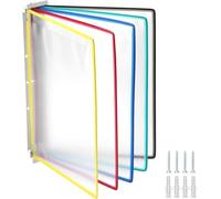 Aosyax Présentoir mural A4 à rabat avec 5 panneaux et 10 poches pour affichage