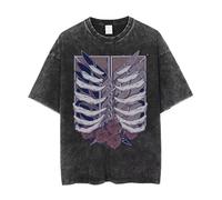 AOT Scouting Legion Variante Anime Titan Force de reconnaissance T-shirt en coton pour cosplay Y2K Design rétro, noir d, XXL