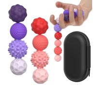 AotBlcer Lot de 8 Billes Anti-Stress Magnétiques Texturées - Fidget Toy Sensoriel pour l'École, Le Bureau et Le Quotidien - Idée Cadeau de Noël(Lila und Rosa)