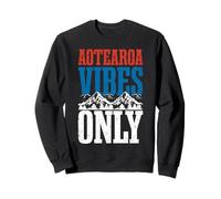 Aotearoa Vibes Only New Zealand Mountains Travel Sweatshirt