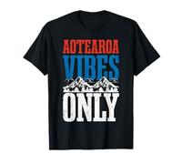 Aotearoa Vibes Only New Zealand Mountains Travel T-Shirt