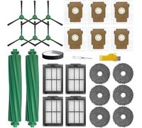 aotengou Accessoires pour aspirateur robot iRobot Roomba Plus 405 Combo / 505 Combo 25 packs 2 brosses principales, 4 filtres, 6 brosses latérales, 6 serpillères, 6 sacs, 1 bande de protection