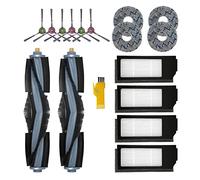 aotengou Kit d'Accessoires de Remplacement pour le Robot Aspirateur ECOVACS DEEBOT X1 OMNI & X1e OMNI & X1 TURBO & X1+ 16 Packs 2 Brosses Principales & 4 Filtres & 6 Brosses Latérales & 4 Chiffons