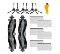aotengou Kit d'accessoires pour aspirateur robot AIRROBO P20 Pièces de rechange 14 paquets 2 brosses principales, 6 filtres, 6 brosses latérales