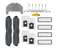 aotengou Kit d'accessoires pour Dreame D10 Plus Gen 2 Robot Aspirateur Pièces de rechange 20 Packs 2 Brosses principales, 4 Filtres, 6 Brosses latérales, 4 Balais à franges, 4 Sacs à poussière