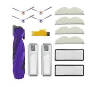 aotengou Kit d'accessoires pour l'aspirateur robot NARWAL Freo X Plus Pièces de rechange 13 paquets 1 brosse principale, 2 filtres, 4 brosses latérales, 4 serpillières, 2 sacs à poussière