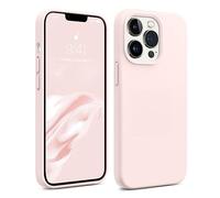 AOTESIER Coque magnétique pour iPhone 13 Pro Max, Compatible avec MagSafe, Protection Militaire Antichoc en Silicone avec Doublure en Microfibre Douce Anti-Rayures, 6,7", Rose Craie