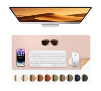 Aothia Sous-main de bureau en liège,65cm x 35cm Ballet rose | Tapis de Bureau double face en liège & cuir PU,tapis de souris/protège bureau,facile à nettoyer,Idéal pour bureau/maison