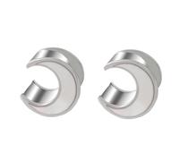 Aotiwe 2 Pièces Kit Piercing Oreille 12mm, Kit Piercing Oreille Argent Forme Lune Acier Inoxydable