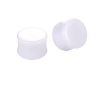 Aotiwe 2 Pièces Piercing Tunnel Oreille 18mm, Kit Ecarteur Oreille Acrylique Blanc Forme Ronde