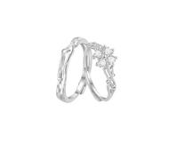 Aotiwe Alliance Argent 925, Bague Homme en Argent Succursales Ajustable Cadeaux Meilleurs Amis Homme