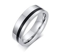 Aotiwe Bague Claddagh Homme, Cadeaux pour Homme Bague de Style Simple Acier Noir Taille 66.5 Fête des Pères