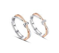 Aotiwe Bague Unisexe Argent, Bague Argent 925 Ruban de Möbius Ajustable Cadeaux Meilleurs Amis Homme