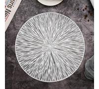 Aotiwe Lot de 4 Set de Table Automne, Argent Placemats for Dining Table 38cm Rond avec Motif de Feux d'artifice PVC