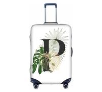 Aotmany Housse de bagage de voyage avec fermeture éclair dissimulée pour valise à roulettes de 45,7 à 1007 cm, peinture à l'huile abstraite, Nom initial de la feuille P, XL (Fit 29-32 inch suitcase)