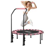 AOTOB Trampoline de fitness de 101,6 cm pour adulte, charge maximale de 204,1 kg, mini rebond pliable avec élastiques durables, petit trampoline d'exercice pour l'entraînement pour un rebond