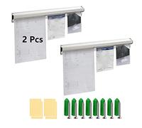 AOTOPYU Porte-Bons de Commande à Billes 35 cm, Aluminium, Installation Murale, Argent, Classique
