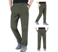 Aotoyou Homme Cargo Pants Pantalon de Travail pour Homme Tactique avec Poches Randonnée Army Vert 3XL