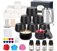 Aottom Kit de fabrication de bougies pour adultes - Fournitures de fabrication de bougies parfumées à faire soi-même avec cire de soja, fondeur de cire, huiles essentielles, colorants de couleur,