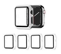 AOTUAO 4 Pièces PC Coque Compatible avec Apple Watch Series 1 2 3 38mm, Protecteur Écran Verre Trempé en Couverture Complète Housse pour iWatch Series 1 2 3 38mm (4 Trasparente)