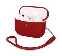 AOTUAO Coque Compatible avec Airpods Pro 2, Housse Étui Protection en Silicone AirPods Pro 2 Case Cover pour AirPods Pro 2ᵉ génération, Étui AirPods Pro 2 2022 avec Silicone Lanyard, Burgundy