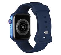 AOTUAO Sport Bracelets Compatible avec Apple Watch Bracelet 45mm 44mm 42mm, Bracelet de Remplacement en Silicone Souple pour iWatch Séries 9 8 7 6 5 4 3 2 1 SE Hommes Femmes, Dark Blue