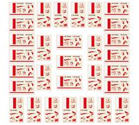Aotusoa 30x Tatouages Temporaires du Drapeau de la Pologne pour Compétitions Internationales 2024 Euro Football Coupe du Monde Autocollant Facial Imperméables Tatouage (Pologne)