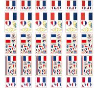 Aotusoa 30x Tatouages Temporaires Du Drapeau De L'australie Pour Compétitions Internationales 2024 Euro Football Coupe Du Monde Autocollant Facial Imperméables Tatouage (Portugal)