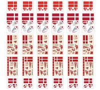 Aotusoa 30x Tatouages Temporaires du Drapeau de l'Australie pour Compétitions Internationales 2024 Euro Football Coupe du Monde Autocollant Facial Imperméables Tatouage (Danemark)