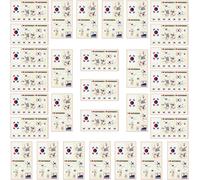 Aotusoa 30x Tatouages Temporaires Du Drapeau De L'australie Pour Compétitions Internationales 2024 Euro Football Coupe Du Monde Autocollant Facial Imperméables Tatouage (Portugal)