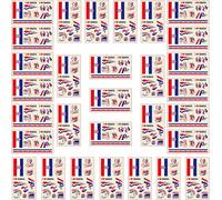 Aotusoa 30x Tatouages Temporaires Du Drapeau De L'australie Pour Compétitions Internationales 2024 Euro Football Coupe Du Monde Autocollant Facial Imperméables Tatouage (Portugal)