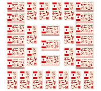 Aotusoa 30x Tatouages Temporaires du Drapeau de l'Australie pour Compétitions Internationales 2024 Euro Football Coupe du Monde Autocollant Facial Imperméables Tatouage (Au Canada)
