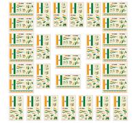Aotusoa 30x Tatouages Temporaires du Drapeau de l'Inde pour Compétitions Internationales 2024 Euro Football Coupe du Monde Autocollant Facial Imperméables Tatouage (Inde)