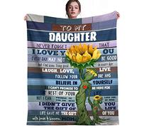 Aotximlat Blanket to My Daughter Never Forget That I Love You from Mom Dad Couverture polaire ultra douce, légère, chaude, pour ma fille, 152,4 x 127 cm