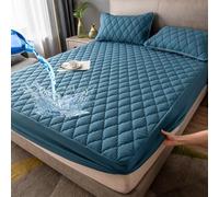 AOUHMN Housse de Matelas Couverture de lit Waterproof Respirant Lavable Couvre/Protège Matelas Integral Matelassé Drap-Housses Protection Matelas Déménagement,Vert,150x190cm