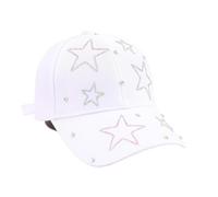 AOUJIAHUIA Mode perçage à Chaud Pentagramme Canard Langue Cap marée visiblement Visage Petite Casquette de Baseball Printemps Automne Protection Solaire ombrage Baseball Cap (Blanc)